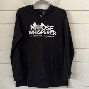 Newfoundland & Labrador size S  Moose Whisperer Black light Terry hoodie  Anvil